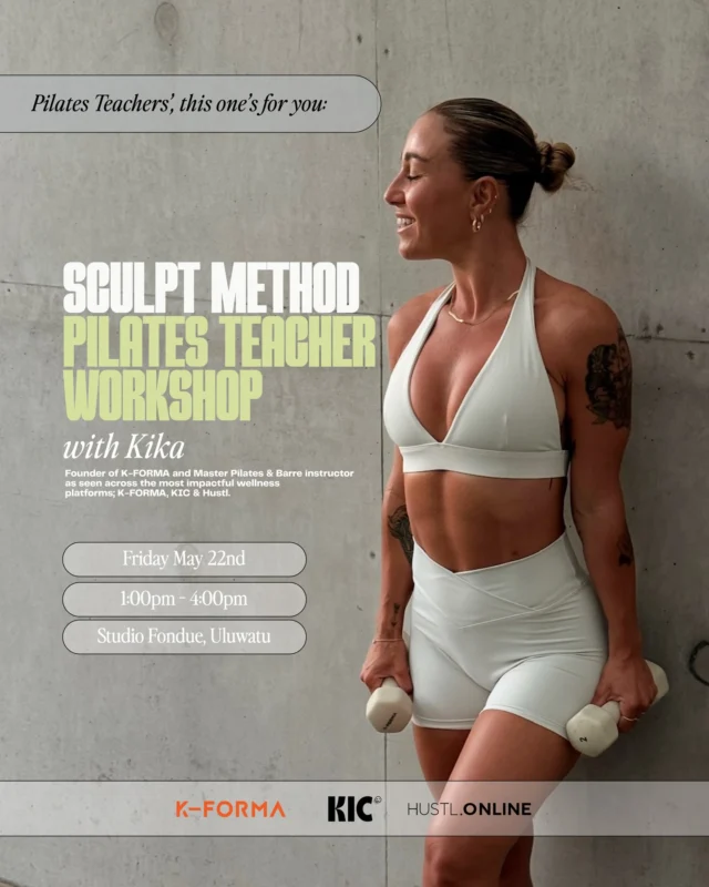 🧡Calling all pilates teachers and teachers-in-training, from over the globe! 🧡@kforma_ Pilates Teacher workshop - May 22ndKika is coming to Studio Fondue to teach you the method behind classes people don’t just attend, but return to.This 3-hour intensive is for new Pilates teachers and teachers-in-training ready to teach with confidence, fire, and a style that’s completely their own.Friday May 23rd · 1:00–4:00pm · 750K IDRSwipe for everything that’s included.Link in bio to secure your spot 🖤