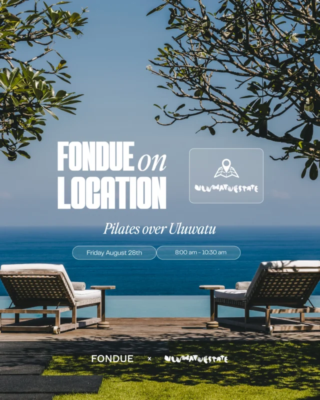 Fondue on Location is BACK!This one is truly special, and an experience you can’t buy off the shelves. We’re so excited to be taking you to the stunning @uluwatuestate!Proudly recognised as a @mo_hotels Exceptional Home, Uluwatu Estate is one of Bali’s most extraordinary stays. We can assure you this is an experience not to be missed.📍 @uluwatuestate
🗓️ Friday August 28th | 8:00 - 10:30amYour ticket includes:👤 Mat Pilates with our lead teacher, Raquel @r_gusmi
🍃 90 minutes to swim, unwind, and soak in the spectacular clifftop overlooking Nyang Nyang beach, @uluwatuestate
✨ Light refreshments provided from @theanalog.idLimited spots available.Sign up via the link in bio, and we’ll see you on the clifftops on August 28th x#pilateseventbali #matpilatesevent #balipilates #pilatesevent